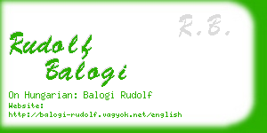 rudolf balogi business card
